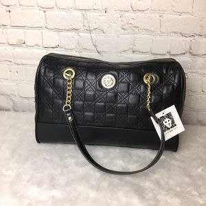 Anne Klein Perfect Black Embossed Shoulder Bag